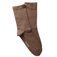 Jednobojne braon ženske čarape