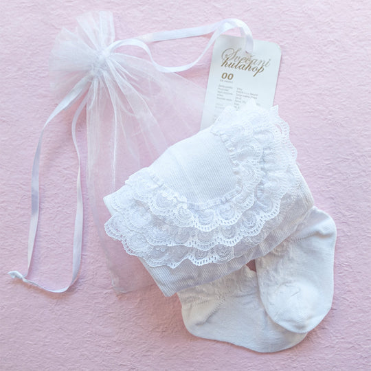 Girls tights with lace