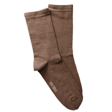 Jednobojne braon ženske čarape
