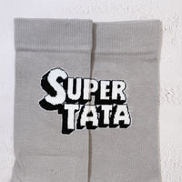 Super tata sive čarape