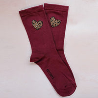 Čarape sa leopard srcem