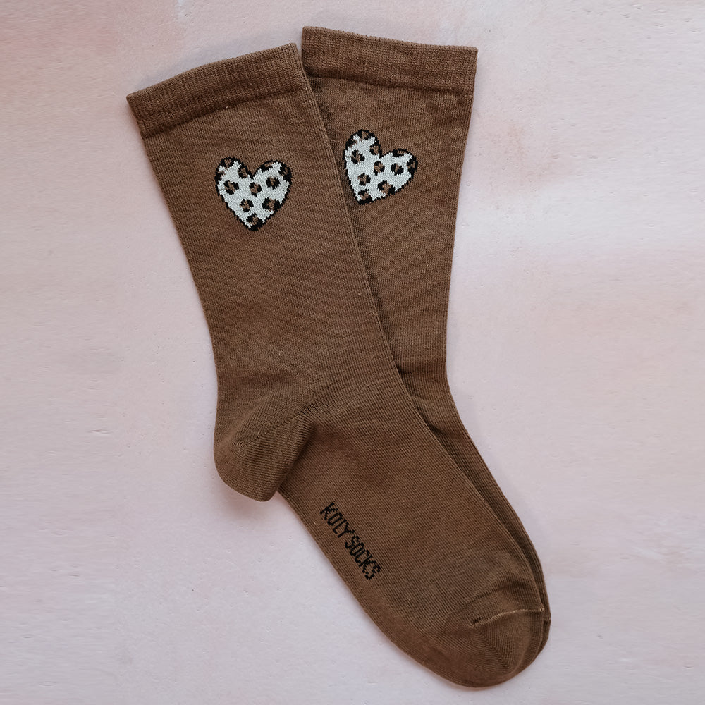 Čarape sa leopard srcem